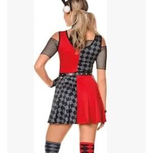 Harley Quinn Adult Costume Spirit Halloween Cosplay Size Medium Dress Only